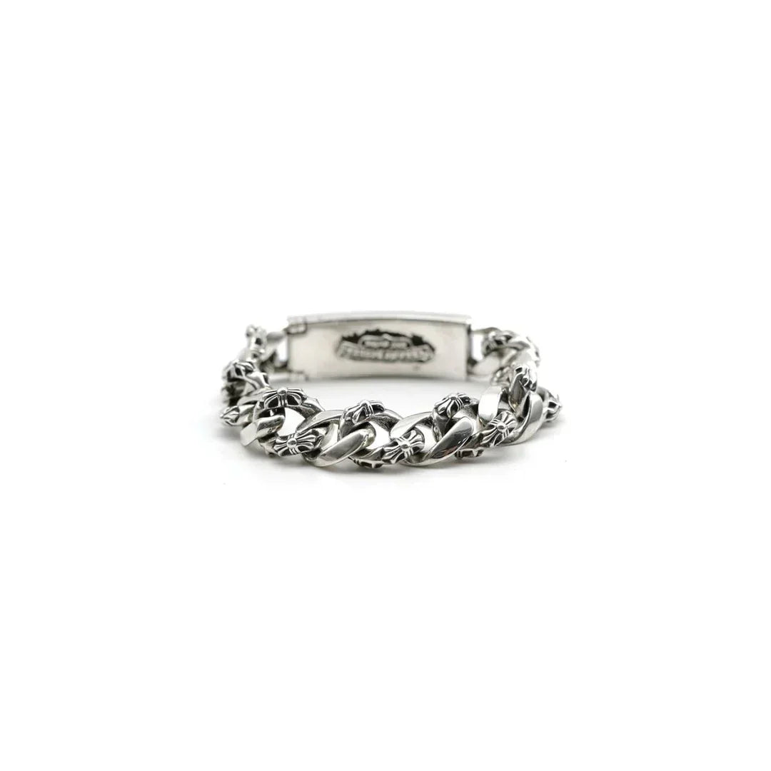 Chrome Hearts Dagger ID Fancy Link Clip Bracelet